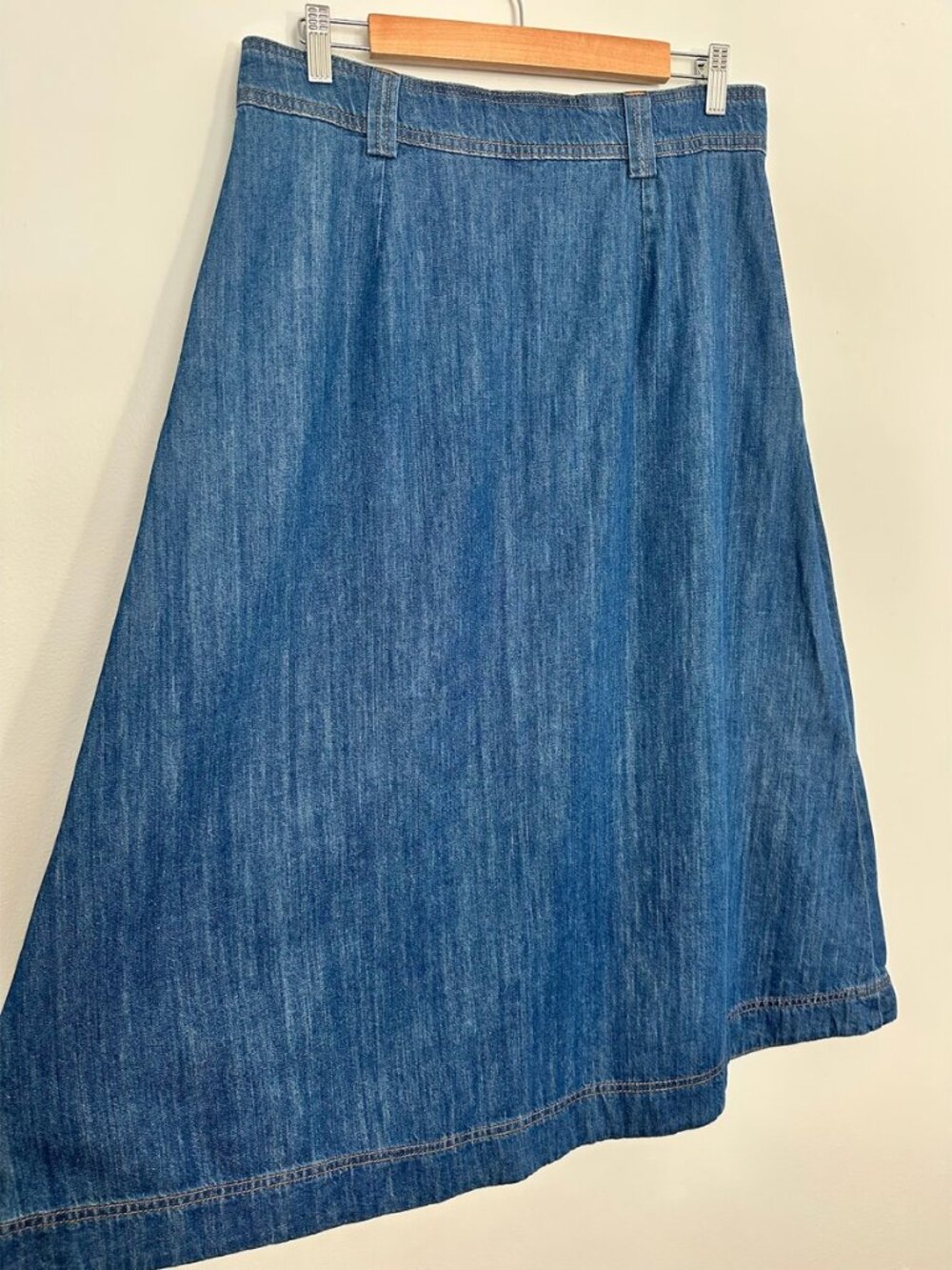 Sezane Jupe Clarine Denim Button Midi Skirt NWT - Picture 7 of 7